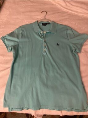Polo by Ralph Lauren Men’s Aqua Short-Sleeve Polo
